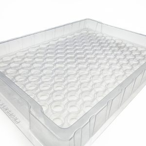 Charola Blister PET reciclado con tapa y base