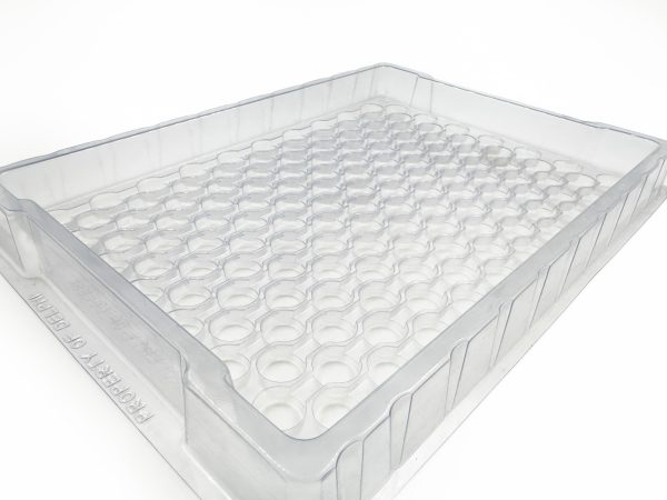 Charola Blister PET reciclado con tapa y base