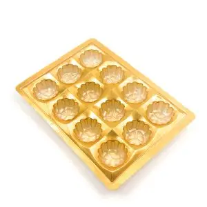 Blister PVC Dorado grado alimenticio para empaque de chocolates